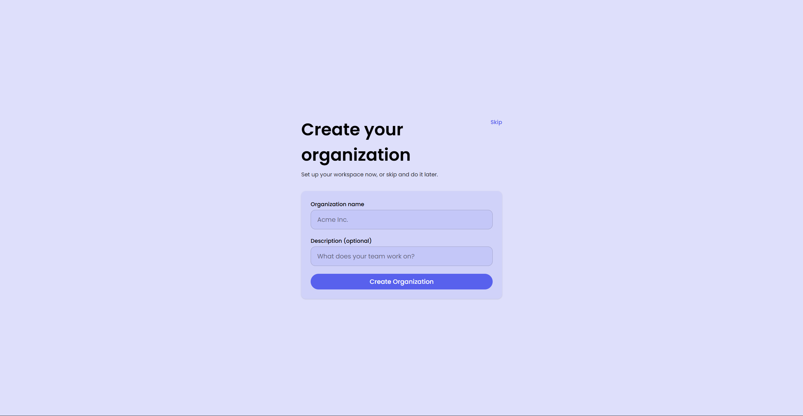 placeholder: registration form with the four fields filled in